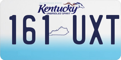 KY license plate 161UXT