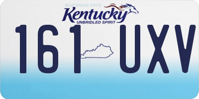 KY license plate 161UXV