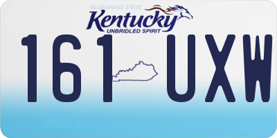 KY license plate 161UXW