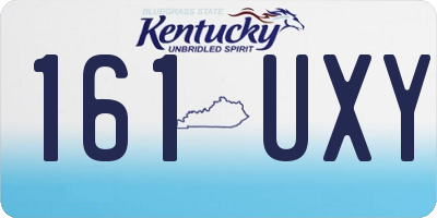 KY license plate 161UXY