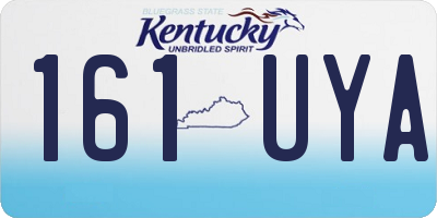 KY license plate 161UYA