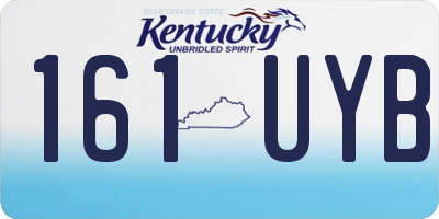 KY license plate 161UYB