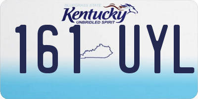 KY license plate 161UYL