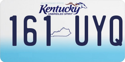 KY license plate 161UYQ