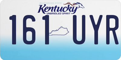 KY license plate 161UYR