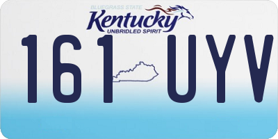 KY license plate 161UYV