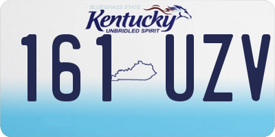 KY license plate 161UZV
