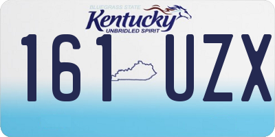 KY license plate 161UZX