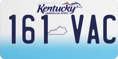 KY license plate 161VAC