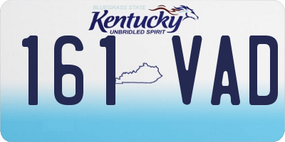 KY license plate 161VAD