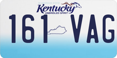 KY license plate 161VAG