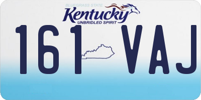 KY license plate 161VAJ
