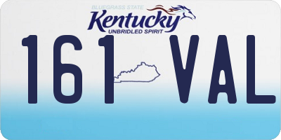 KY license plate 161VAL
