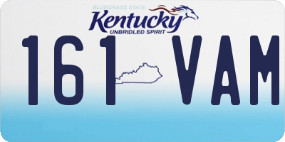 KY license plate 161VAM