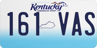 KY license plate 161VAS