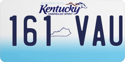 KY license plate 161VAU