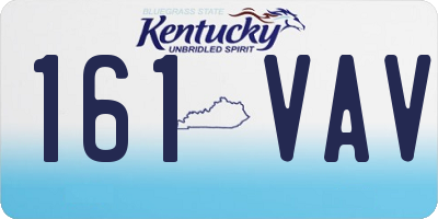KY license plate 161VAV