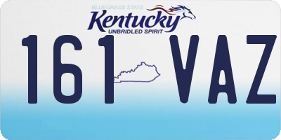 KY license plate 161VAZ