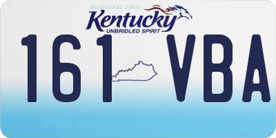 KY license plate 161VBA