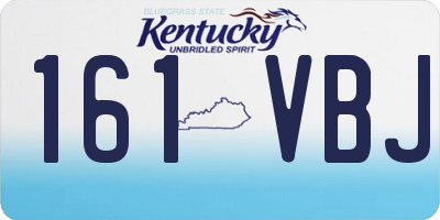 KY license plate 161VBJ