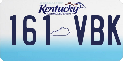 KY license plate 161VBK