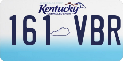KY license plate 161VBR