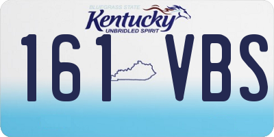 KY license plate 161VBS