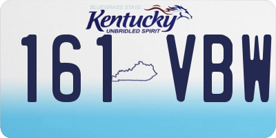 KY license plate 161VBW
