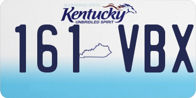 KY license plate 161VBX