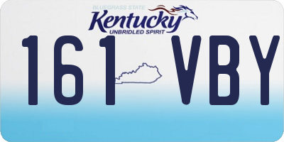 KY license plate 161VBY