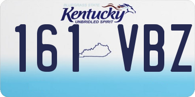 KY license plate 161VBZ