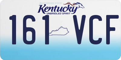 KY license plate 161VCF