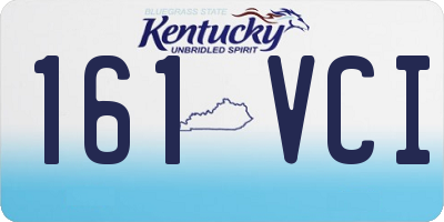 KY license plate 161VCI