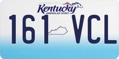 KY license plate 161VCL