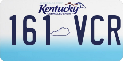 KY license plate 161VCR