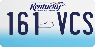 KY license plate 161VCS