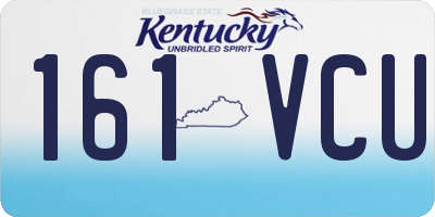KY license plate 161VCU