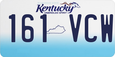 KY license plate 161VCW