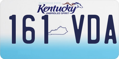 KY license plate 161VDA