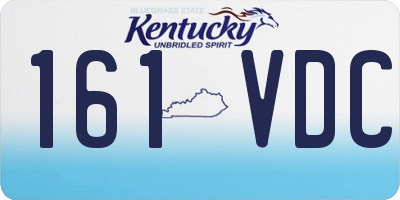 KY license plate 161VDC