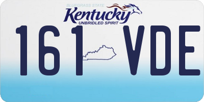 KY license plate 161VDE