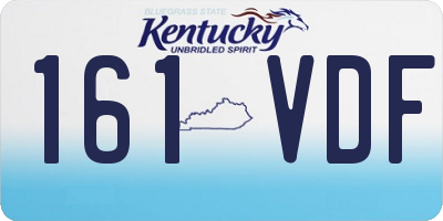 KY license plate 161VDF