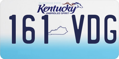 KY license plate 161VDG