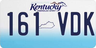 KY license plate 161VDK