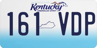 KY license plate 161VDP