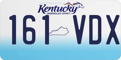 KY license plate 161VDX