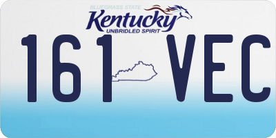 KY license plate 161VEC