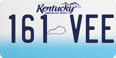 KY license plate 161VEE