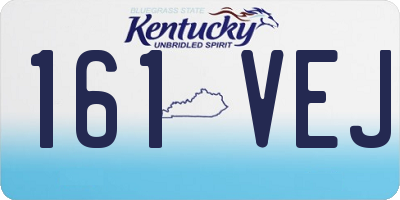 KY license plate 161VEJ