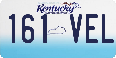 KY license plate 161VEL